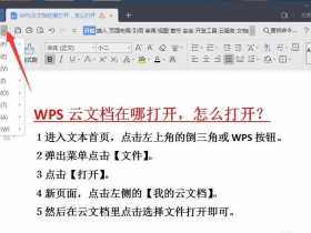 办公软件使用之wps云文档在哪里怎么打开？