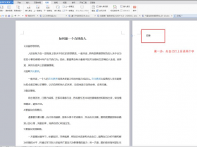 办公软件使用之Wps怎么自己编辑目录?Wps自定义目录的方法