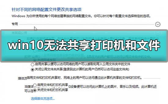 [系统教程]Win10无法共享打印机和文件怎么办