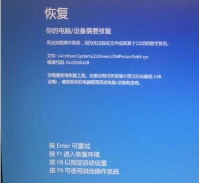 [系统教程]Win10系统蓝屏DMProtectEX64.sys,错误代码0xc0000428解决方法