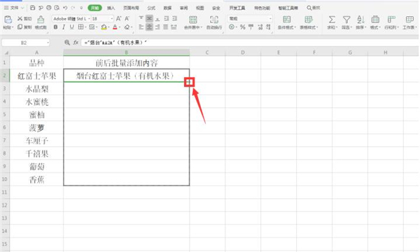 办公软件使用之Excel中怎么在文字前后批量添加内容