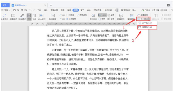 办公软件使用之Word文档怎么分屏显示？Word文档分屏显示详解