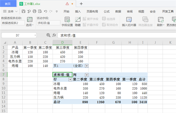 WPS Excel中将二维表转换成一维表方法