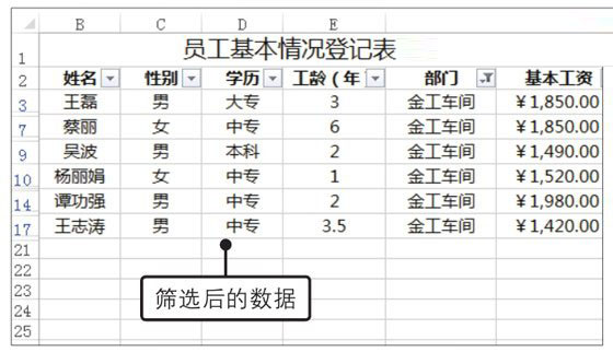 办公软件使用之Excel2019怎么自动筛选？Excel2019中自动筛选数据的方法