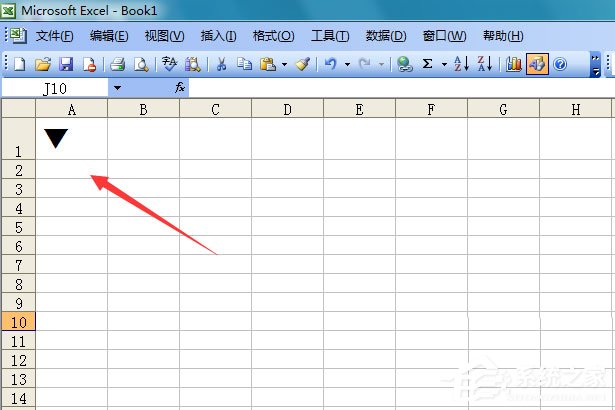 办公软件使用之Excel表格怎么输入黑色三角符号？
