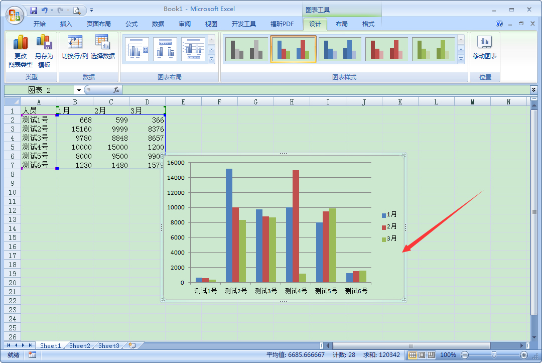 办公软件使用之Excel2007怎么制作柱状图？Excel2007柱状图快速生成方法