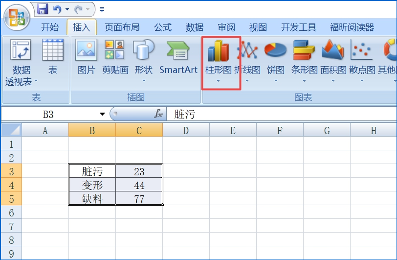 办公软件使用之如何将excel表格数据制作成圆柱图图表 将excel表格数据制作成圆柱图图表的方法