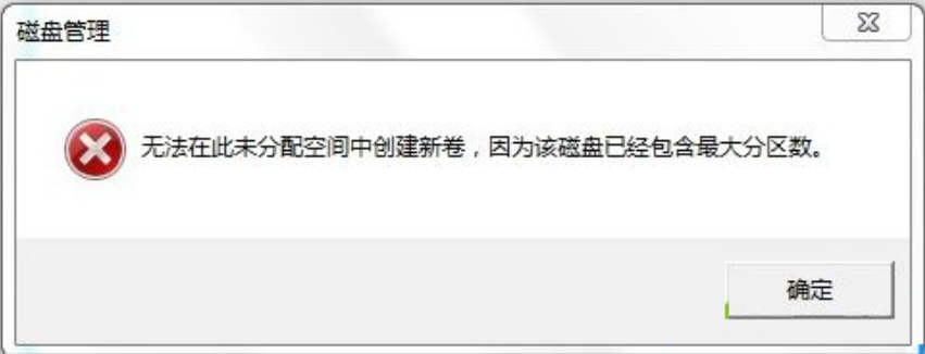 [系统教程]Win7旗舰版磁盘未分配空间无法新建分区怎么回事？