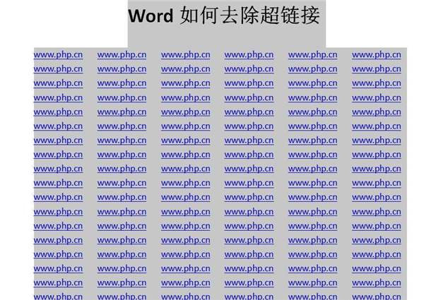 办公软件使用之Word中如何快速去除超链接？