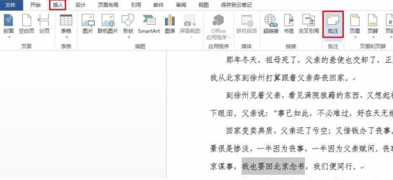 办公软件使用之Word里如何插入批注？