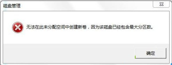 [系统教程]Win7系统磁盘未分配空间无法新建分区怎么办？