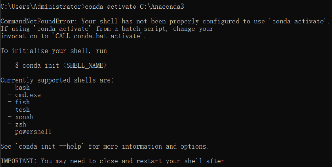 [系统教程]Win10系统中使用anaconda的conda activate激活环境时报错应该怎么解决？