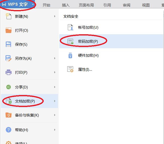 办公软件使用之wps文档怎么设置密码保护？