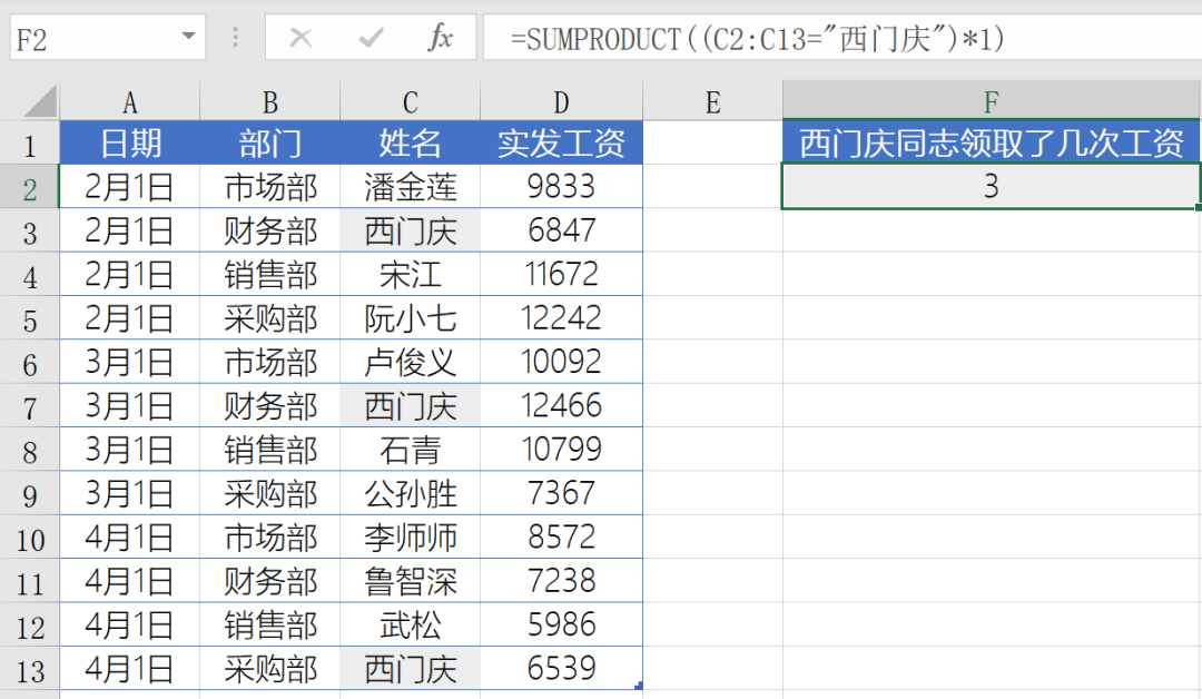 办公软件使用之Office中SUMPRODUCT函数有什么作用？