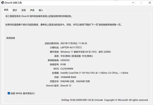 [系统教程]Win11如何打开DX诊断？