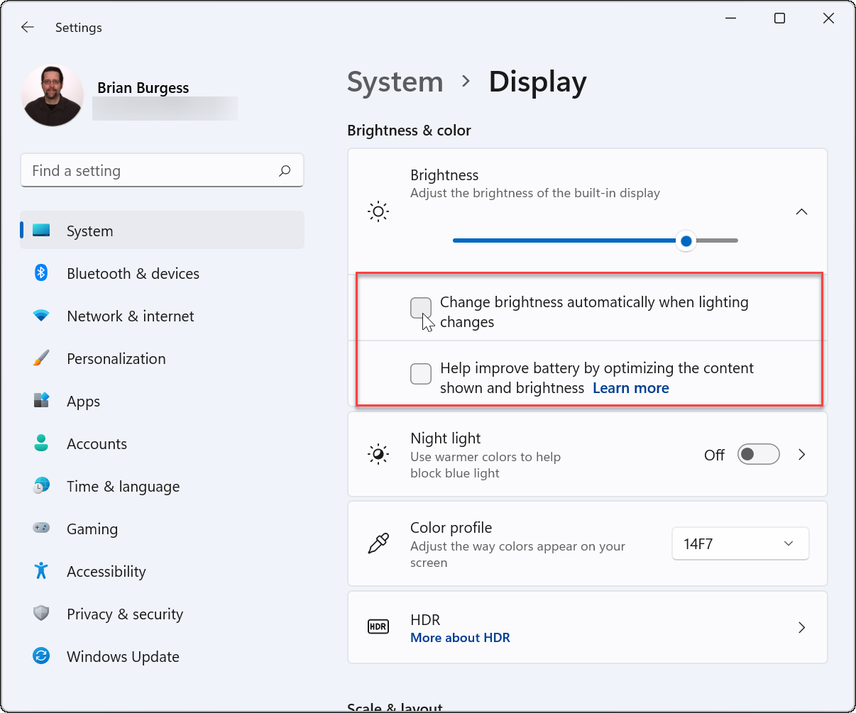 [系统教程]Win11如何关闭或管理自动亮度？