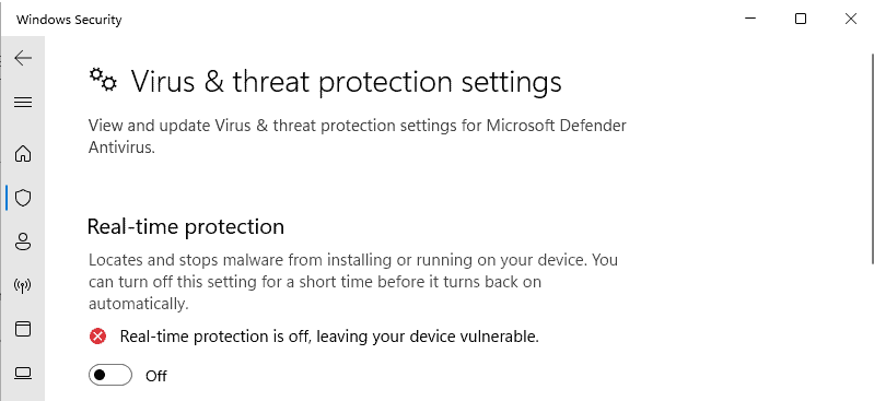 禁用Microsoft Defender防病毒软件