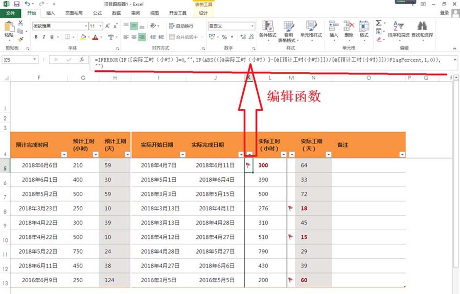 办公软件使用之Excel表格里怎么制作项目跟踪器？