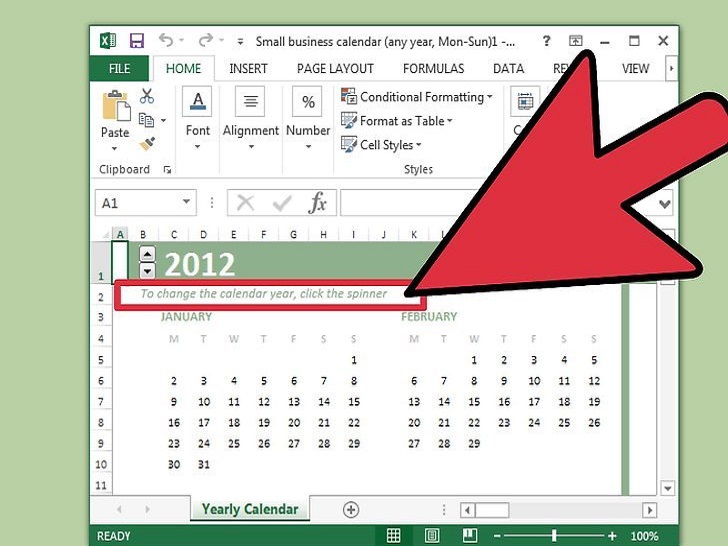 办公软件使用之Excel如何创建日历？Excel创建日历的方法