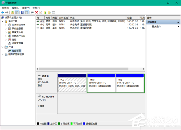 [系统教程]win10d盘不见了如何恢复？win10d盘不见了的解决方法