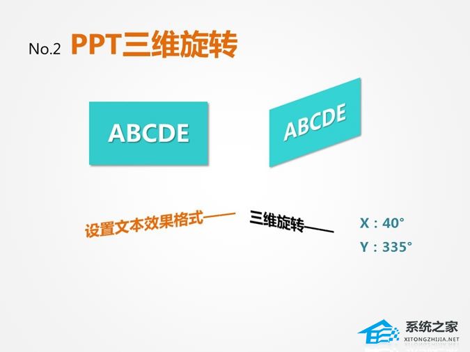 办公软件使用之PPT如何制作文字斜切效果？PPT制作文字斜切效果方法