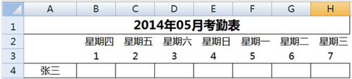 办公软件使用之如何使用Excel软件制作考勤表详细步骤分享