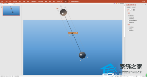办公软件使用之PPT制作小球单摆运动动画效果教程