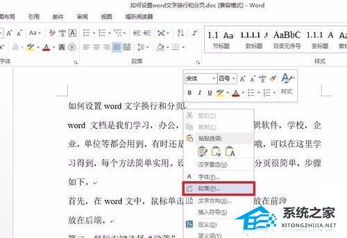 办公软件使用之WPS文档换行和分页功能使用方法教学