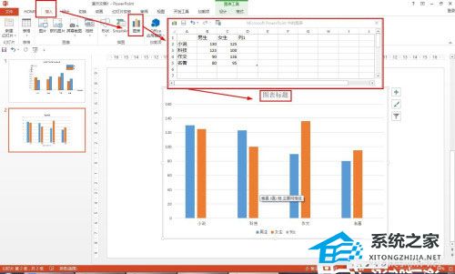 办公软件使用之PPT如何绘制复式统计图？PPT复式统计图制作教程