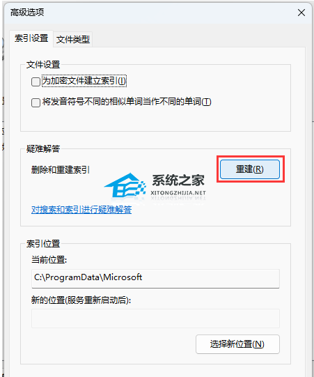 [系统教程]Win11如何重建索引？Win11删除和重建索引教程