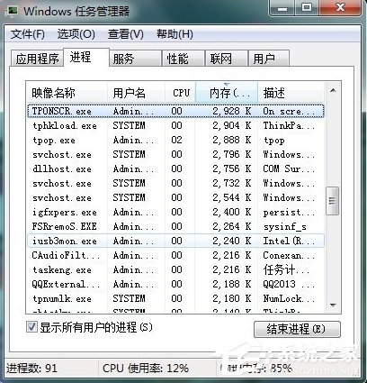 [系统教程]Win7任务管理器中哪些进程可以关闭？Win7任务管理器可以关闭的进程介绍