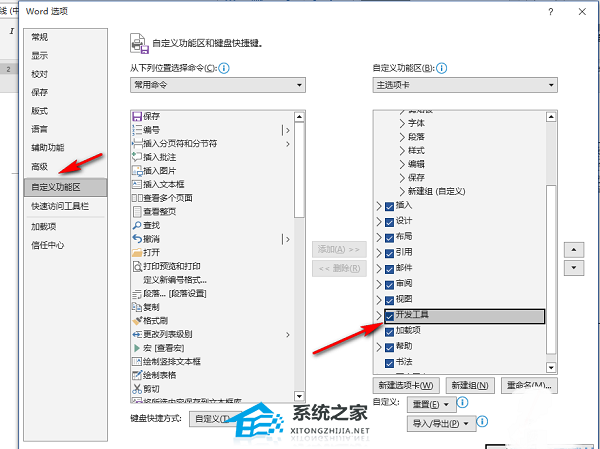 办公软件使用之Word怎么添加开发工具选项卡